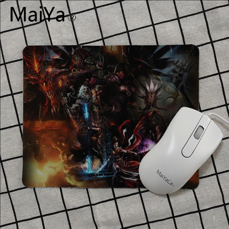 Maiya Высокое Качество Игровой Diablo ноутбук компьютерный коврик для мыши Гладкий коврик для письма настольные компьютеры мат игровой коврик для мыши - Цвет: No Lock Edge25x29cm