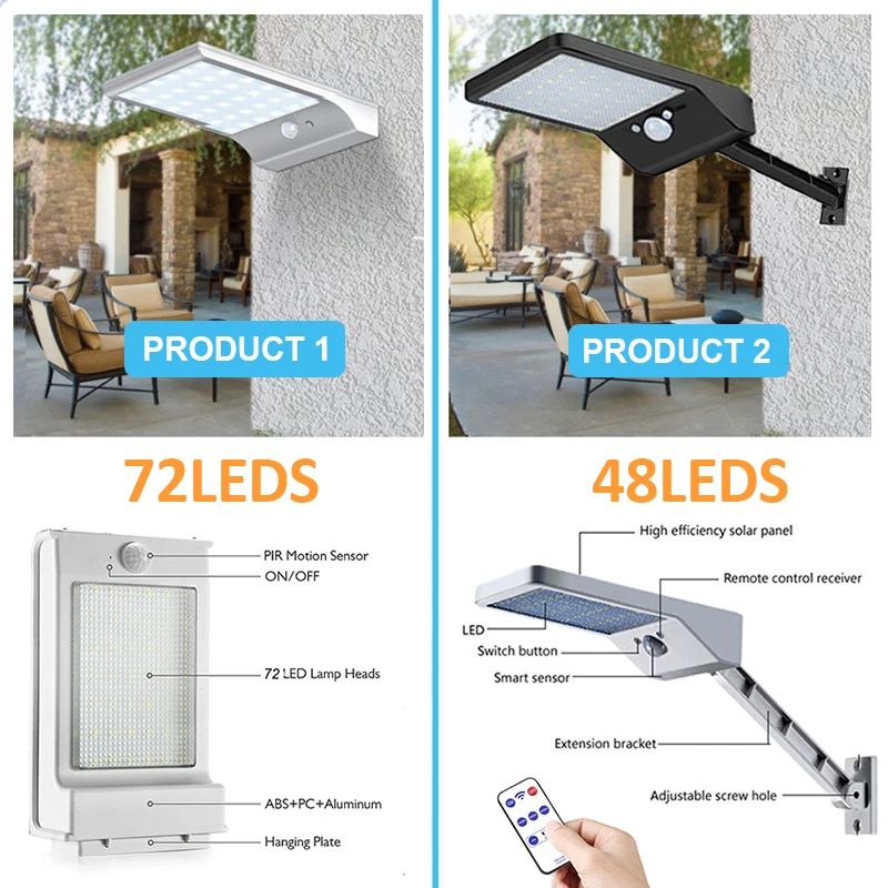 Светодиодный водонепроницаемый уличный светильник с датчиком движения