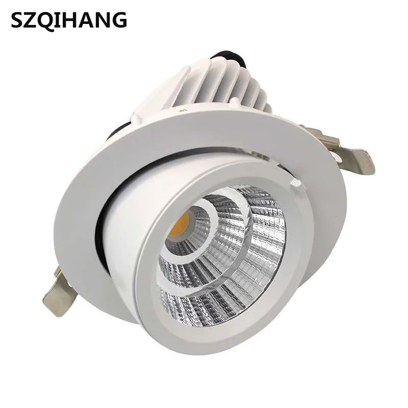 

High power COB LED downlight 12W 20W 30W 40W adjustable 360 cob ceiling Elephant trunk downlight AC85-265v Home lighting