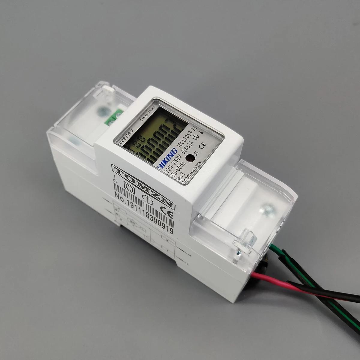 5(65)A 65A 220V 230V 60HZ 50HZ DDS238-2 однофазный Din-рейка кВтч час din-рейка счетчик энергии с