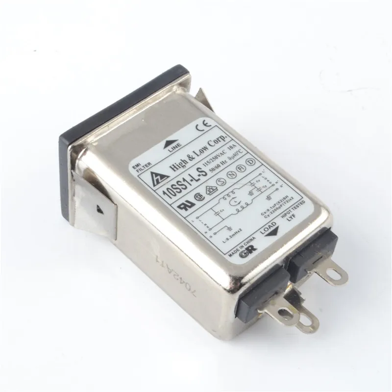 1 шт. мощный EMI фильтр 10A 115/250 в с разъемом переменного тока 10SS1-L-S | Обустройство