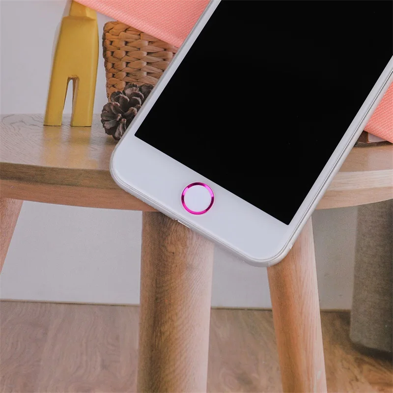Мультяшные алюминиевые сенсорные наклейки с кнопками Home для iPhone 5S 5C SE 6 6S 7 8 Plus iPad