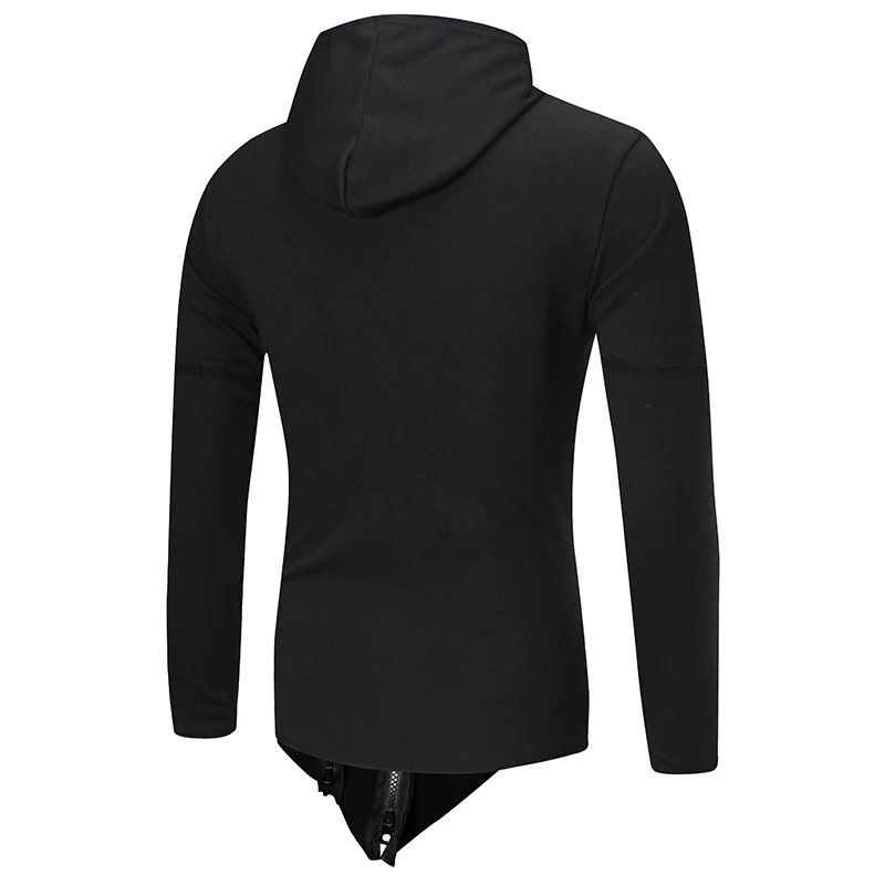 2017 Весна И Осень Мужской Новый Молния Мода Джерси С Капюшоном Корейский Царапин