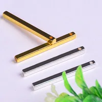 50PCS Silver/ Gold Color Stamping Bar (2.5x30mm) Stamping Blank - long square bar - Pendant Charms -for Layering Necklace