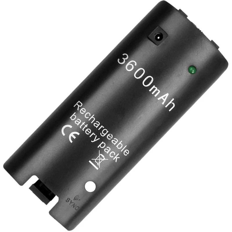 Черный 3600mAH перезаряжаемый аккумулятор и зарядный кабель для Nintendo пульта