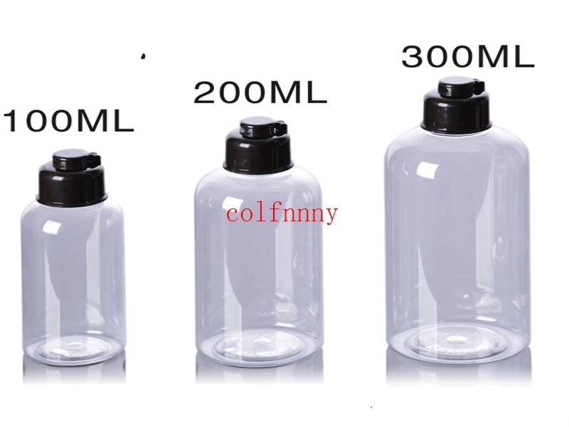 250 шт./лот быстрая Доставка 100 мл 200 300 прозрачные/Янтарные косметические бутылки с