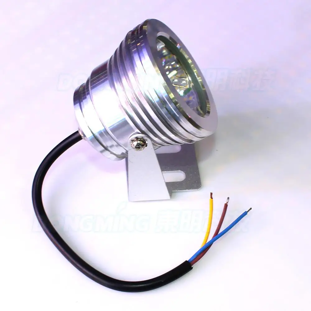 AC 85-265V Подводные светодиодные лампы rgb серебряный корпус Плоский объектив