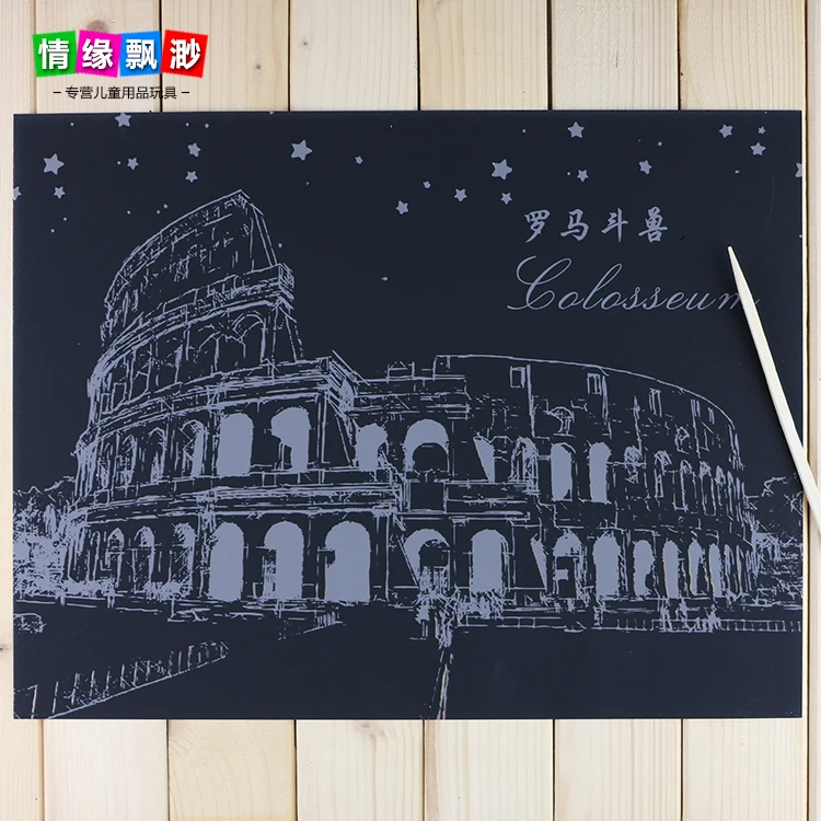 Набор из 4 предметов для детей с рисунками мультфильмов большого размера