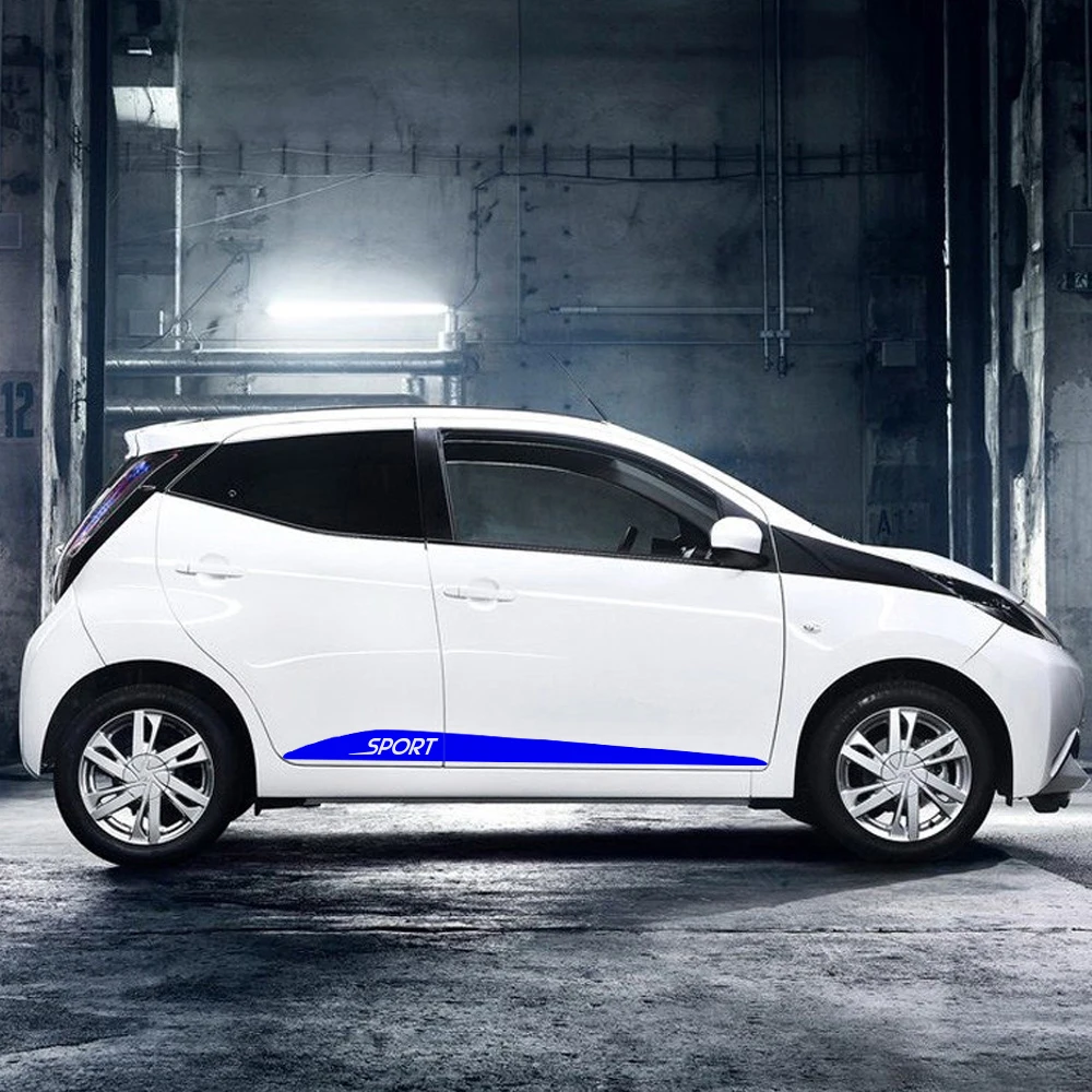 Автомобильная Наклейка для Toyota AYGO arius yaris Автомобильная боковая полоска боковые юбки графика гоночные спортивные наклейки для авто