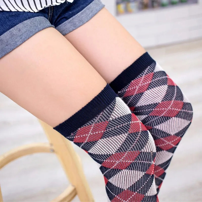 Peonfly осенние ветра горячей Британский сетки Длинные хлопковые Гетры чулок бедро