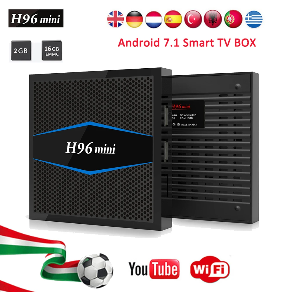 Новейшая модель H96mini Android 7 1 ТВ Box Amlogic S905W 2 Гб оперативной памяти 16 встроенной BT 4 0