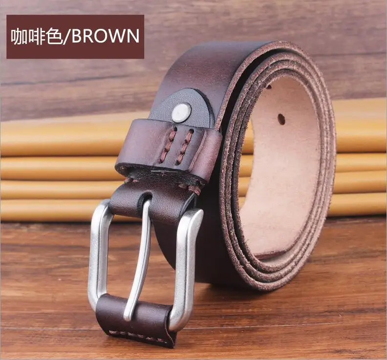 Мужской пояс ручной работы с двумя зубцами, большой размер, натуральный кожаный ремень роскошь, пряжка, необычный винтажный ремень для джинсов