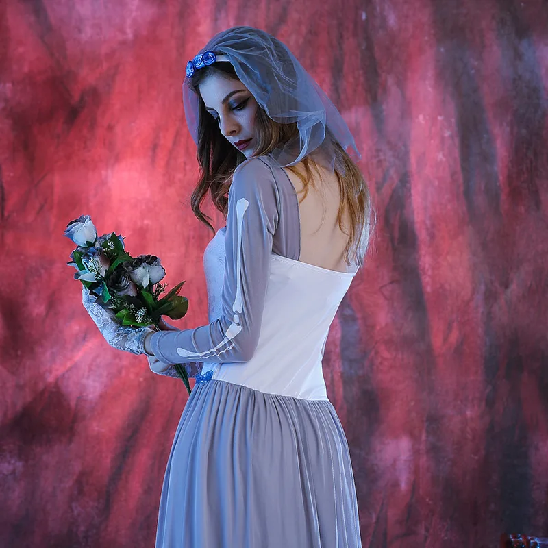 Сексуальное платье с принтом скелета вампира маскарадное для косплея маскарада