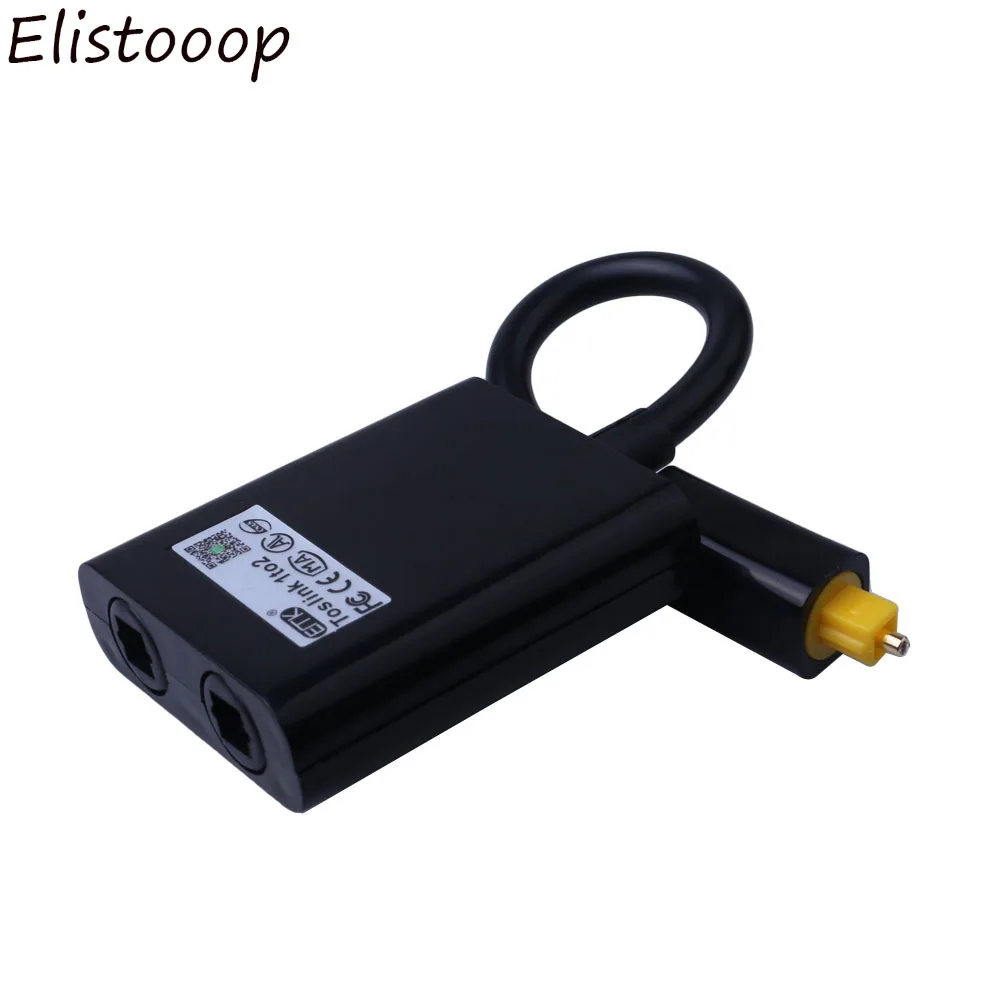 NEW SPDIF Optical Audio Splitter 2 Way Toslink Adapter 1 input Output Cable Hub for CD DVD | Электроника