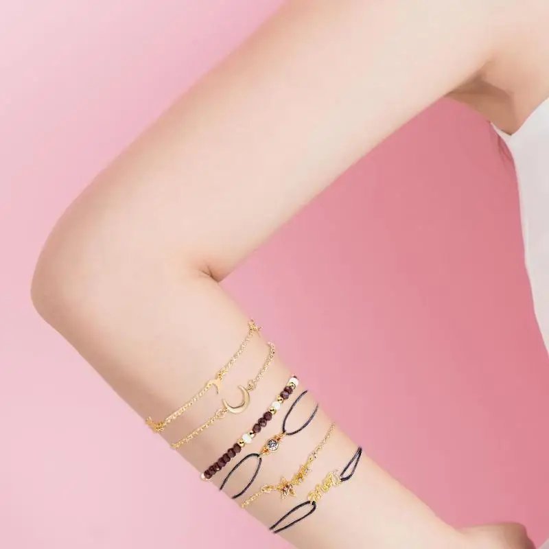 5 шт./компл. панк черепаха Карта Сердце буквы любовь хрустальные бусины цепочка