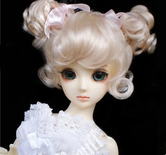 

D01-P228 детская игрушка ручной работы 1/6 1/4 аксессуары для куклы BJD/SD кукла парик в виде морского конька для волос бледно-золотые локоны