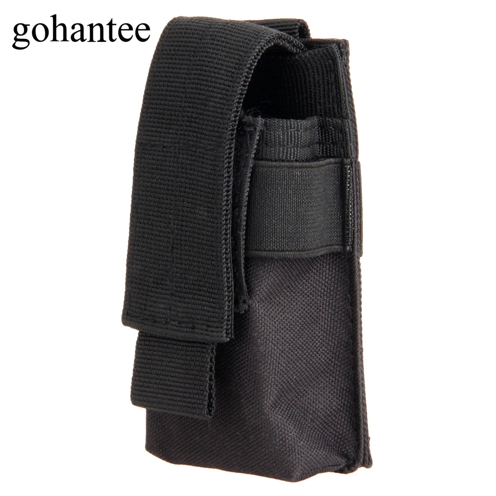 Gohantee MOLLE Clip тактическая M5 сумка для фонарика тактическая сумка подсумок для одного магазина картридж для охоты Клип кобура для пистолета - Цвет: Black