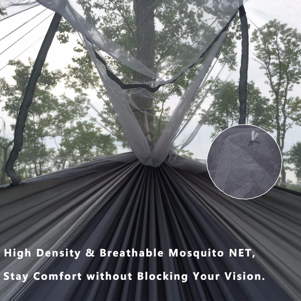 Переносная противомоскитная сетка гамак для одиночного человека сложенный в
