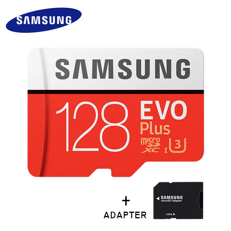 128GB with adapter SAMSUNG Micro SD карта 128 Гб 64 ГБ 32 ГБ 256g высокоскоростная карта памяти класса 10 U3 SDHC SDXC Microsd 16 Гб для go pro/смартфона - Емкость: 128GB with adapter
