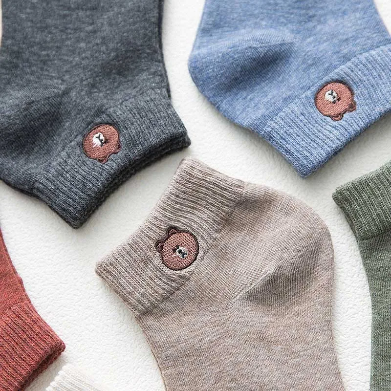 Новинка Однотонные короткие носки с закрытым носком для отдыха Удобные дышащие