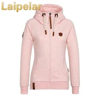 hoodie coats women winter autumn high collar zip up hooded jacket cotton ladies coat