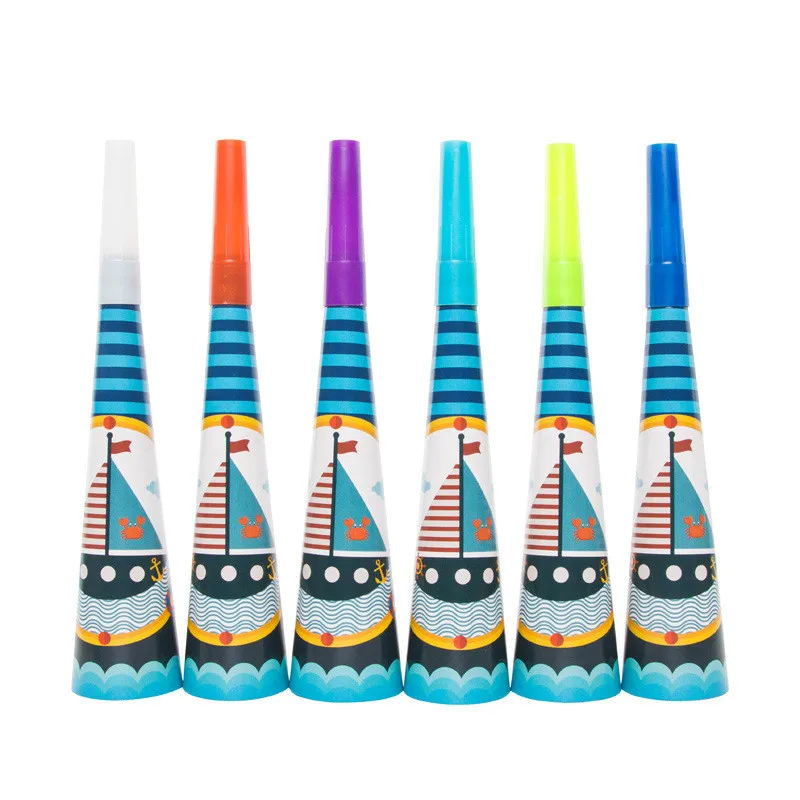 6 шт./лот морской тематический Рог игрушка для детей день рождения Свадебные