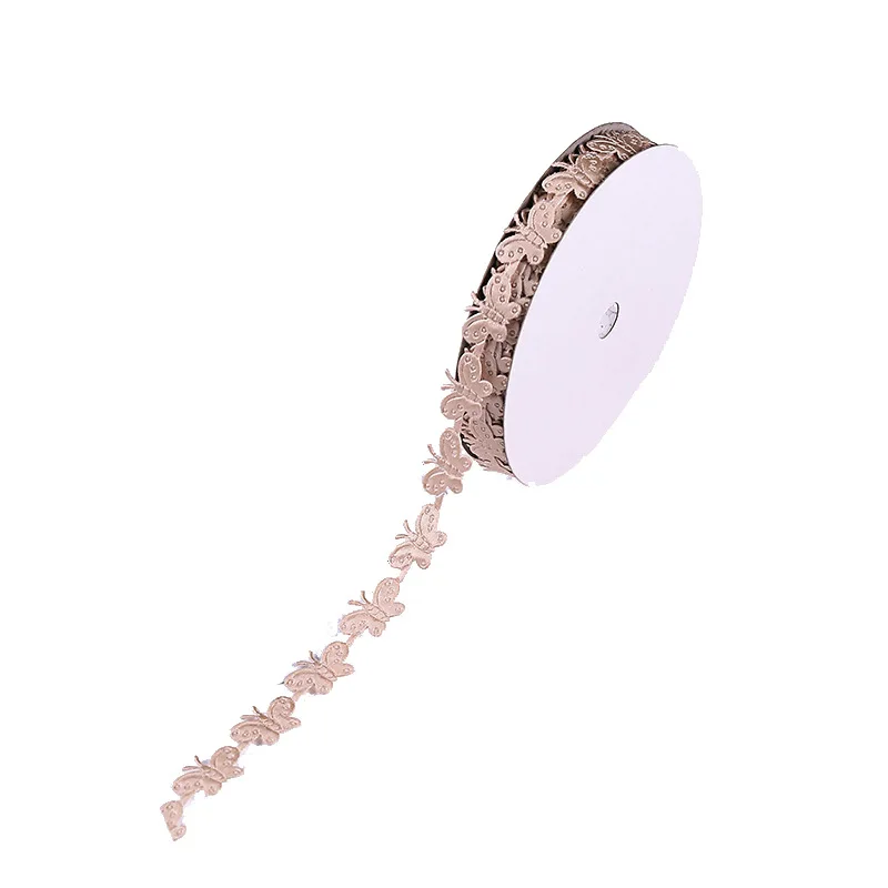 5 ярдов 1 см Бабочка Ручная работа кружевная Лента ткань кружева отделка для