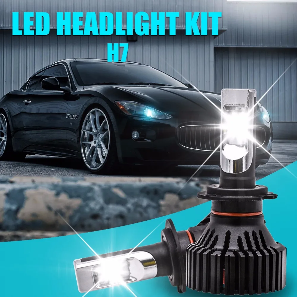 CREE XHP50 H7 светодиодный комплект фар для автомобилей мощные Противотуманные фары
