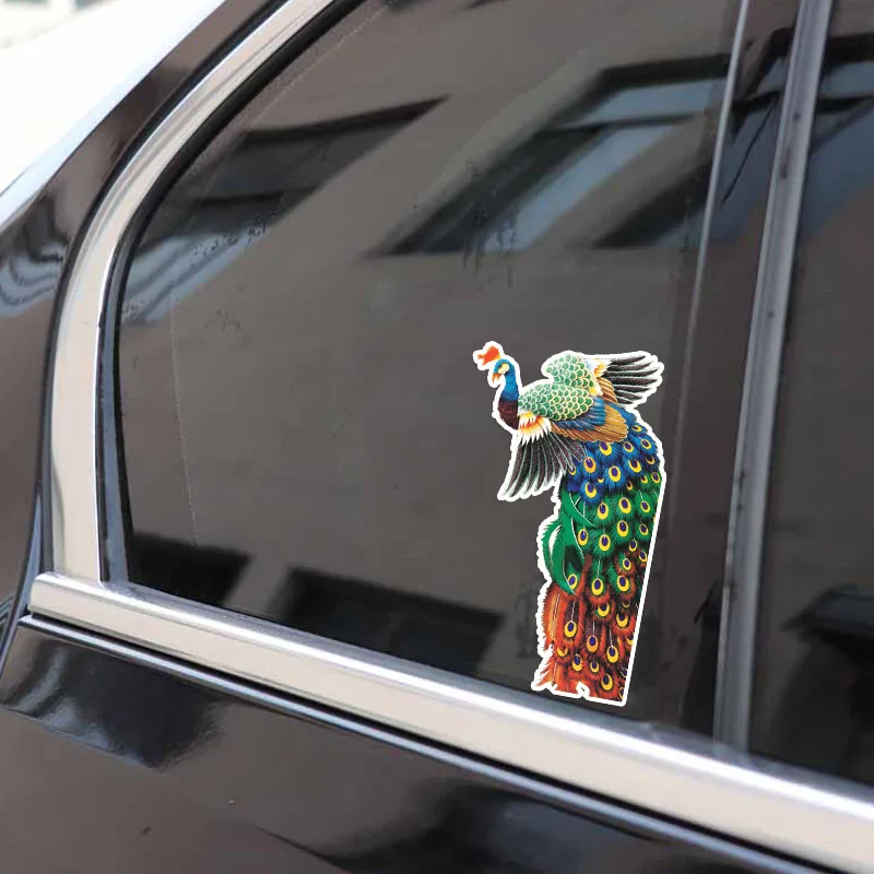 YJZT 9.6*16.1CM Fashion Birds Peacock Decor Car Sticker Silhouette Accessories Personalized Graphic 11A0032 | Автомобили и