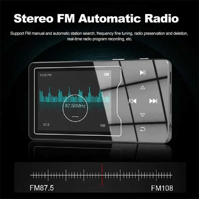 Mp4 плеер с Bluetooth 4 2 музыкальный проигрыватель HiFi Sound на 16 ГБ большой TFT экран дюйма