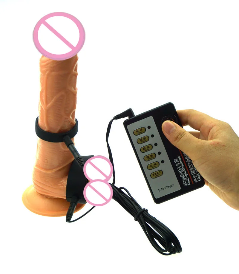 Горячий электро шок секс-игрушки кольцо для пениса с мошонкой увеличения