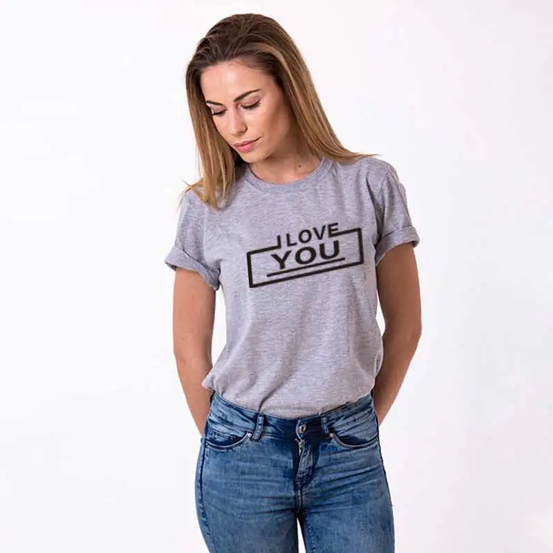 Women Love You I know/Семейные комплекты; парные футболки для женщин и мужчин; топы; футболки для мужчин и женщин; белые забавные платья ulzzang vegan - Цвет: Women