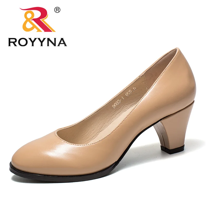 ROYYNA/Новое поступление; женские туфли-лодочки в классическом стиле; женская офисная обувь с круглым носком; женская официальная обувь без шнуровки; женские туфли на шпильках