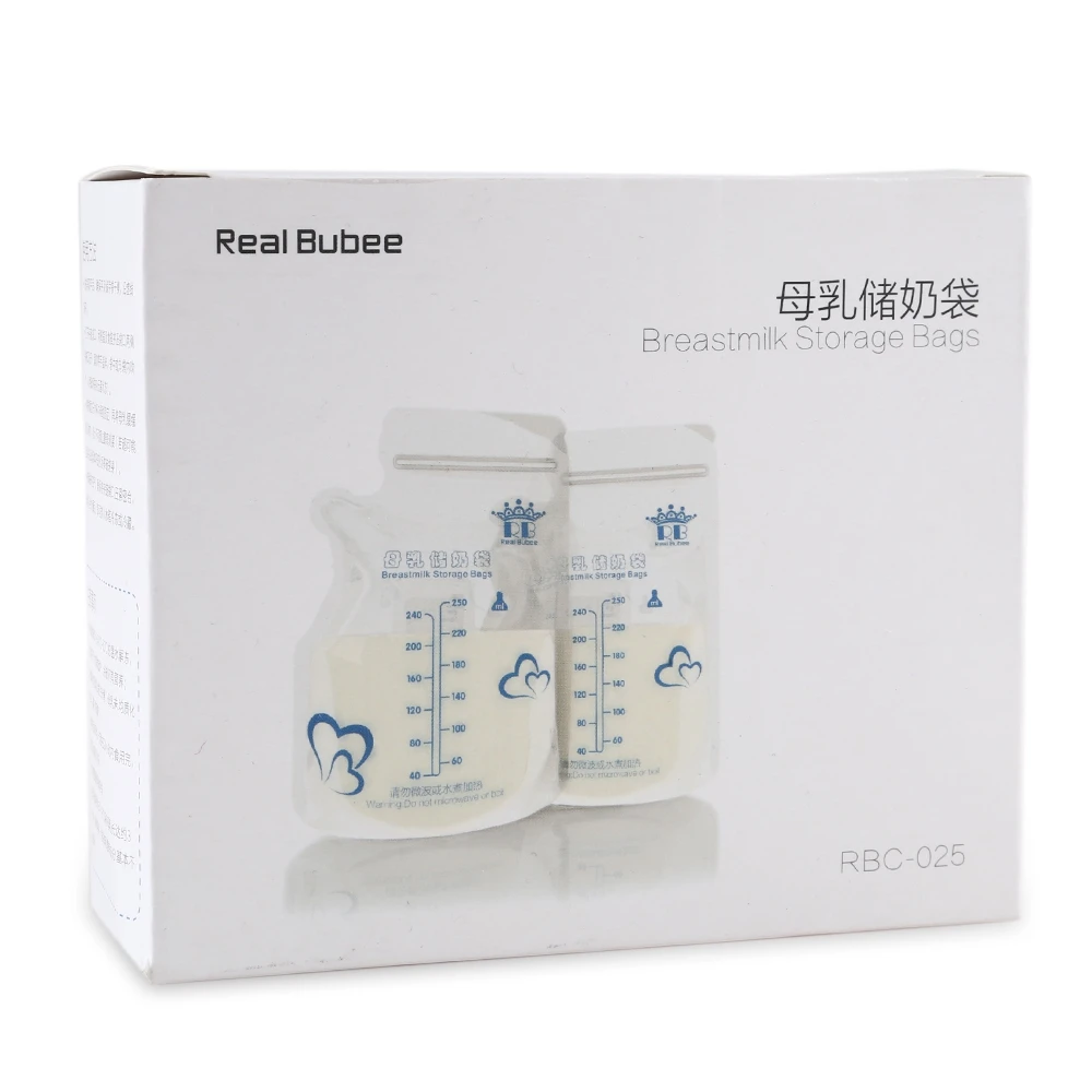 Пакеты для хранения еды Real Bubee 30 шт. 250 мл пакеты грудного молока PBA free Safe De Leite Almacenaje