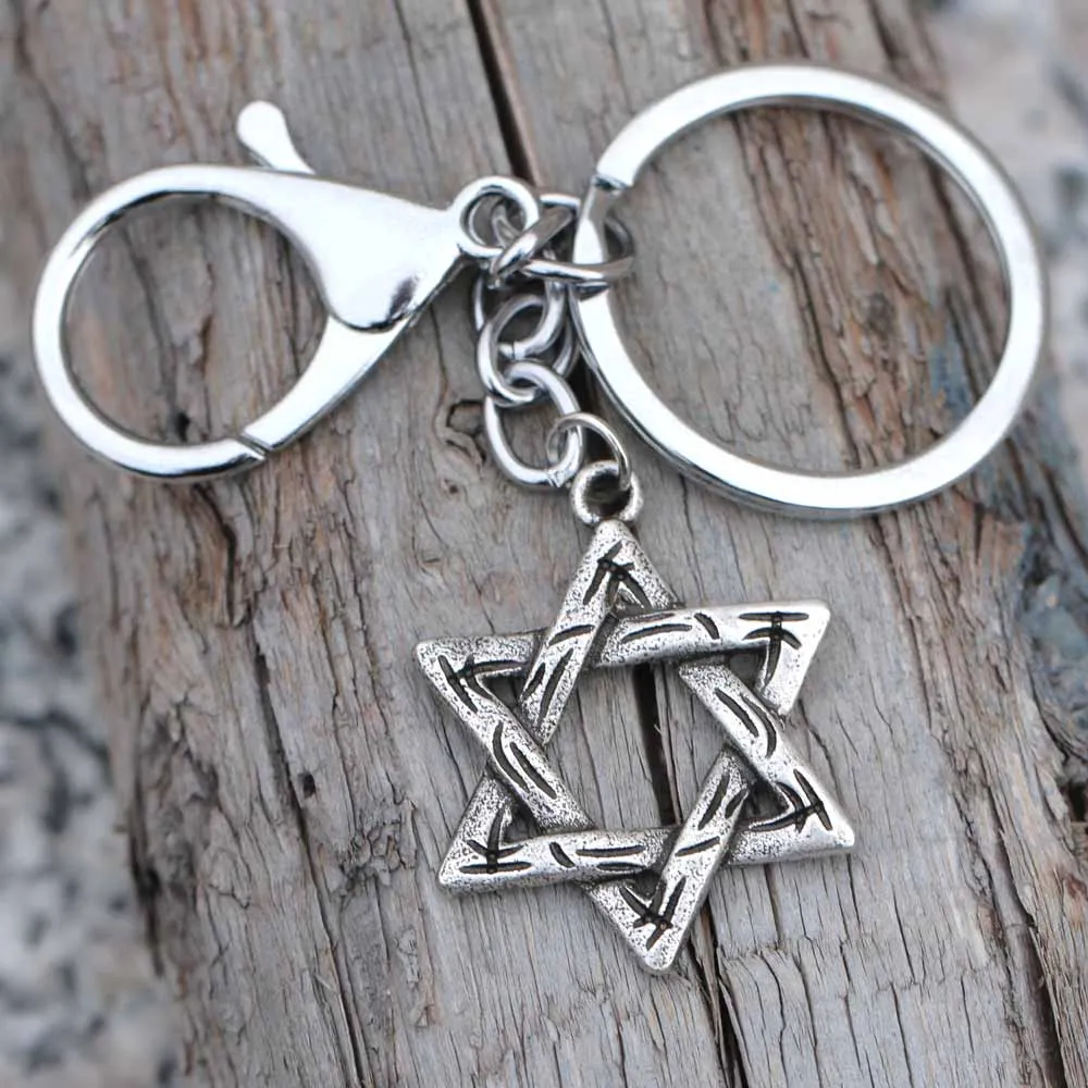 Израиль брелок звезда Давида, кулон иврит Hanukkah ювелирные изделия Messianic религиозный chaviro подарок