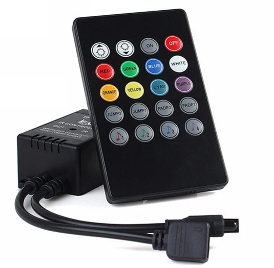 20 клавиш 24 клавиши 2,4G музыкальный контроллер DC12-24V RGB звук чувствительный дистанционный музыкальный 2 для 5050 3528 Светодиодный светильник