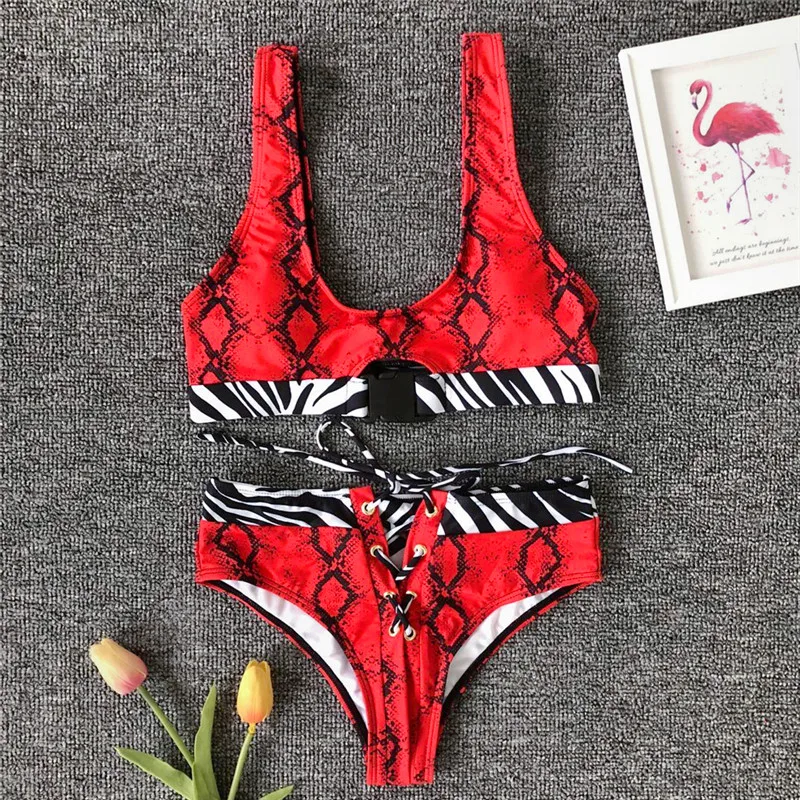 Женский купальник с леопардовым принтом сексуальный пуш апом и бюстгальтером