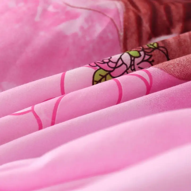 New Pink Cartoon Style Printing Bed Mattress Cover Protector Air-Permeable Home Textile Grippers Linens | Дом и сад