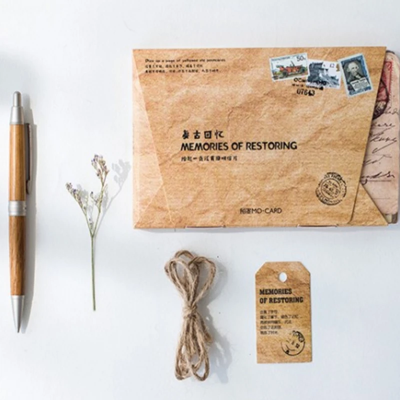 30 шт./упак. винтажные Ретро карты памяти подарочные открытки из крафт