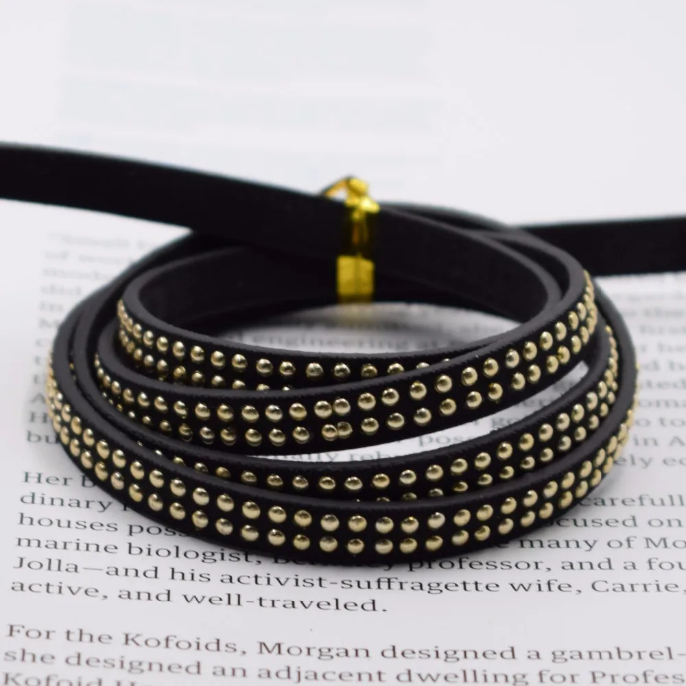 27cm High quality diy jewelry findings 7mm/leather cord/Rivet leather cord/steampunk/handmade for choker/bracelet/anklet | Украшения и