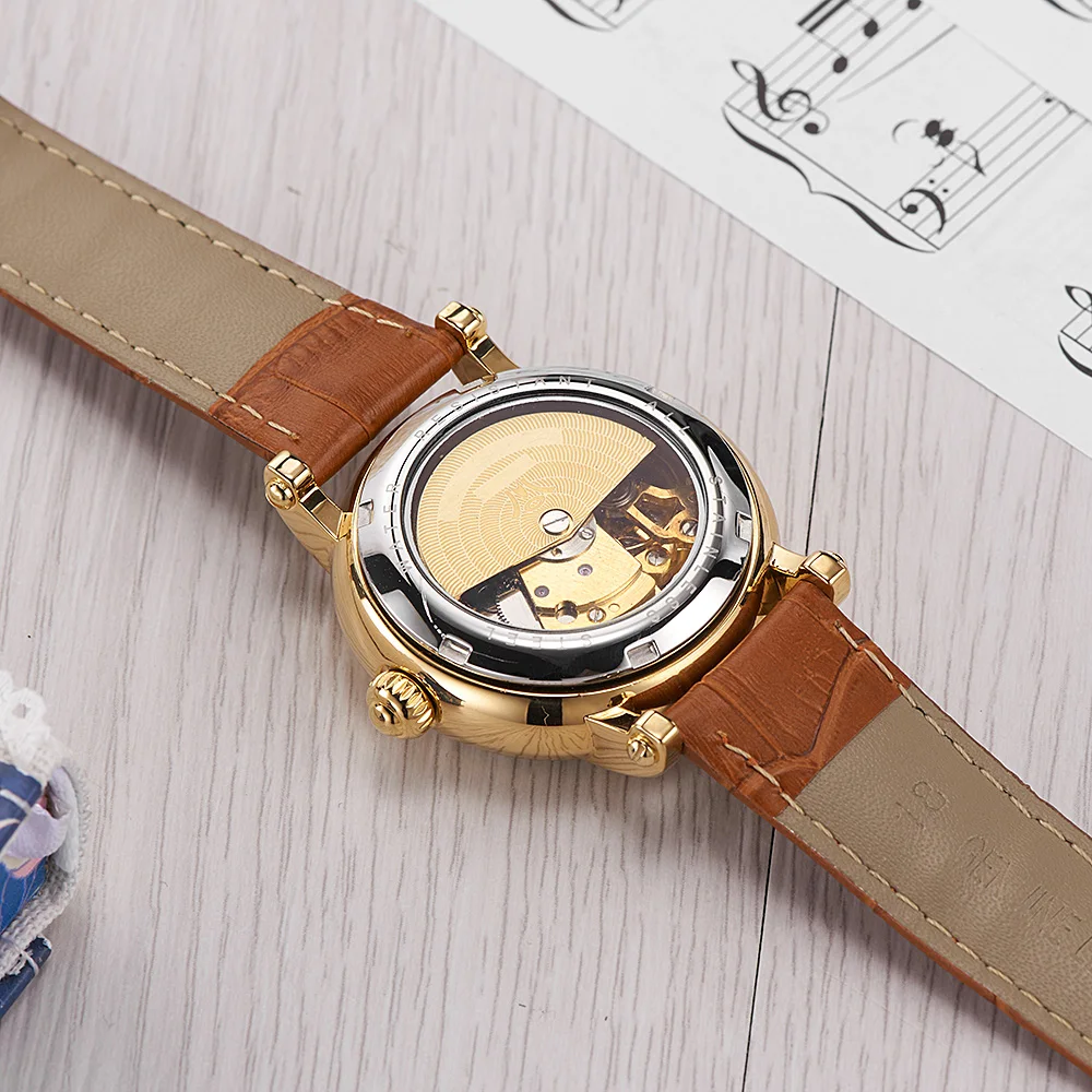 Часы OYW женские автоматические механические с кожаным ремешком | Наручные часы