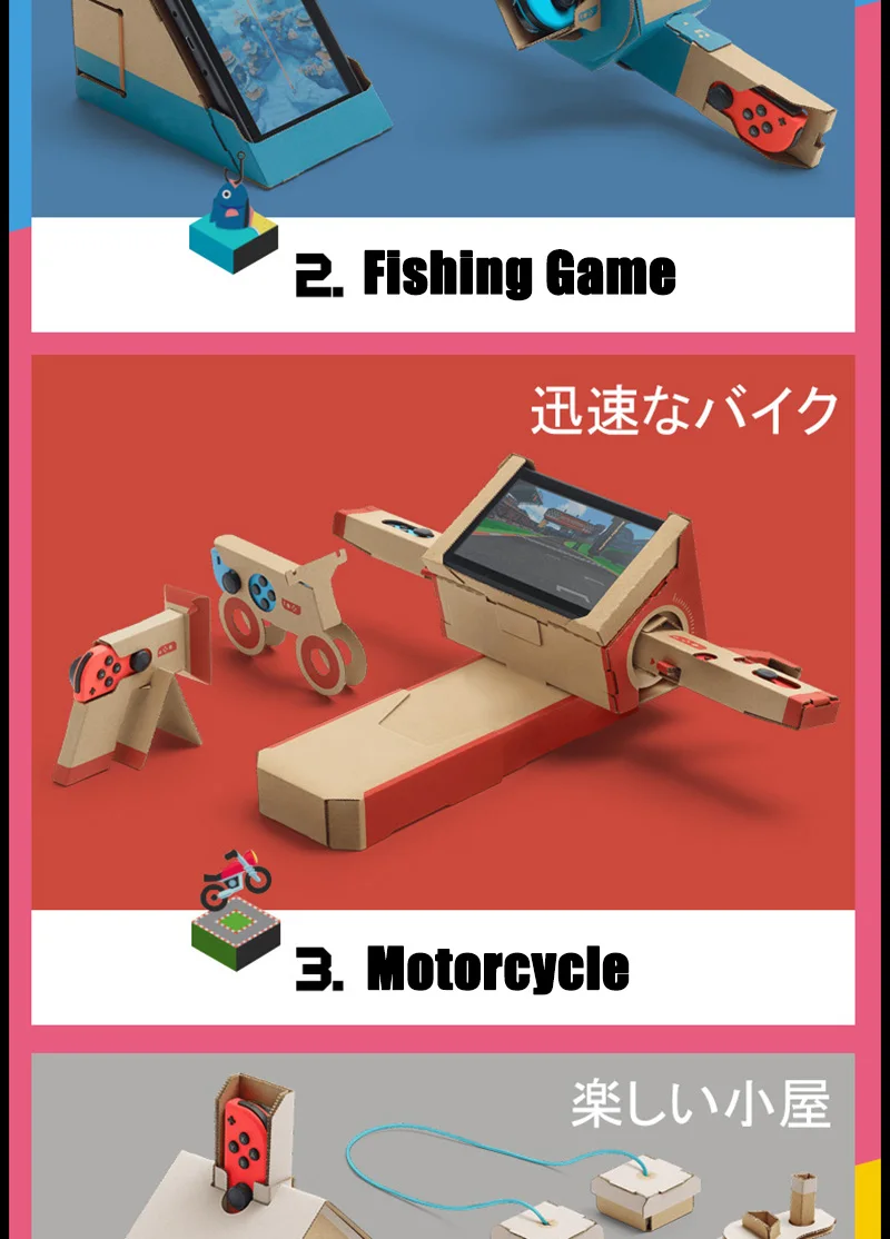 Чехол DIY картонный держатель аркадный кронштейн для nintendo NS switch LABO Бумажная модель игрушки