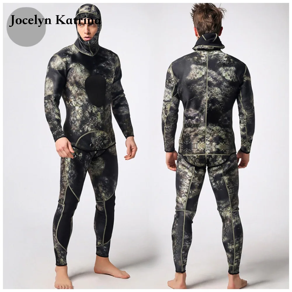 Мужской черный Гидрокостюм из неопрена с длинным рукавом SCR 5 мм гидрокостюм