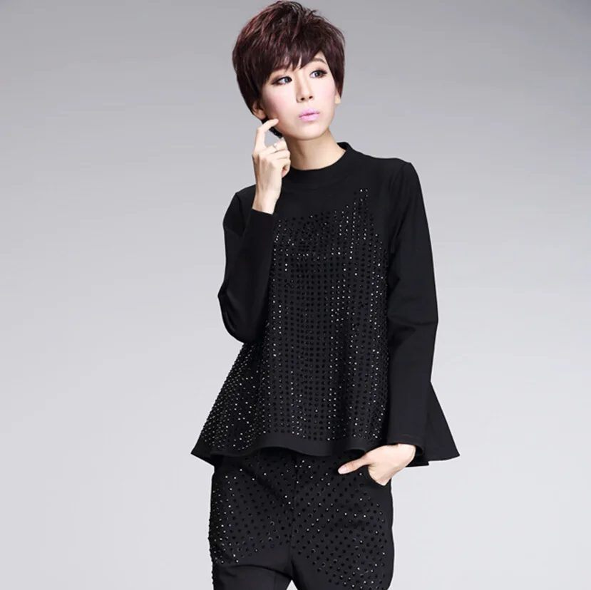 Женская футболка с длинным рукавом свободного покроя|t shirt top|fashion t shirtt |