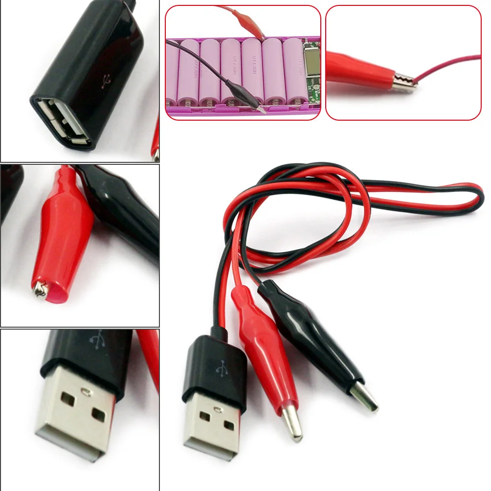 USB зажим крокодил провод мужской/женский к тестер детектор постоянного