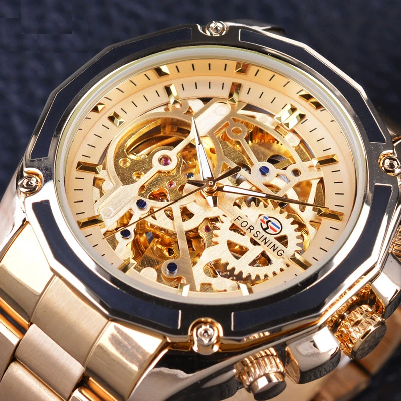 WINNER мужские модные часы со скелетом Мужские автоматические механические