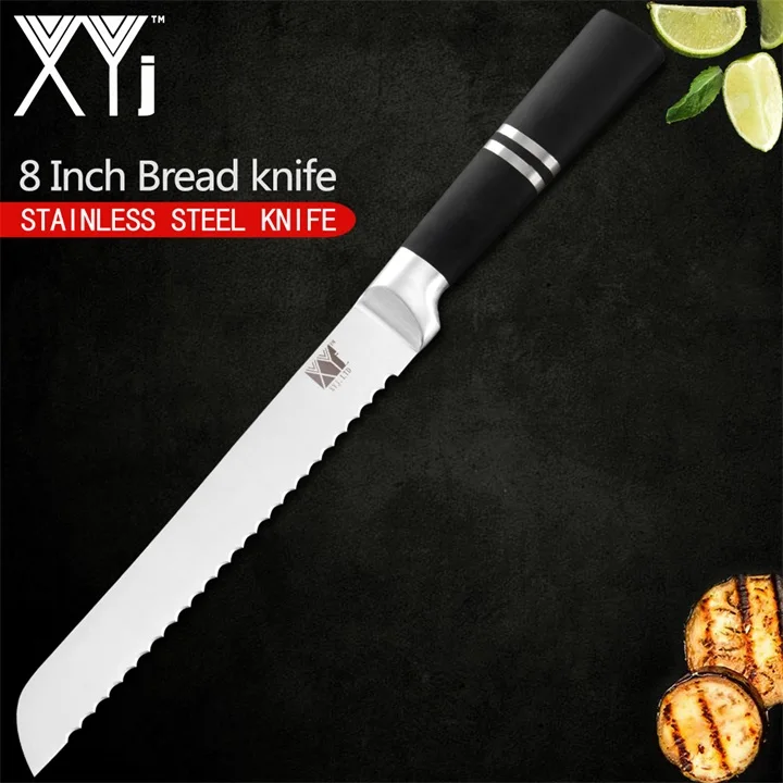 C.8 inch Slicing XYj 6 шт. набор кухонных ножей лезвия из нержавеющей стали бесшовные сварочные наборы шеф-ножей для нарезки сантоку утилита для очистки овощей инструменты для приготовления пищи - Цвет: C.8 inch Slicing