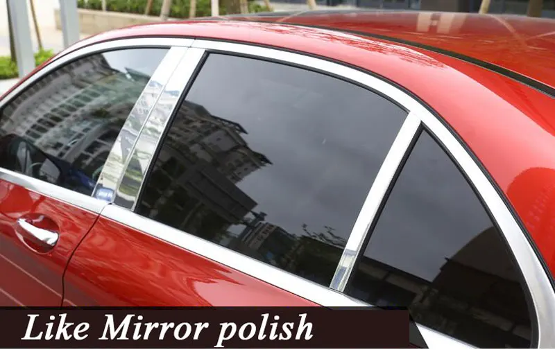 Для Mercedes Benz C Class W205 C180 C200l C300l 2015 17 автомобильный Стайлинг полированный алюминий B
