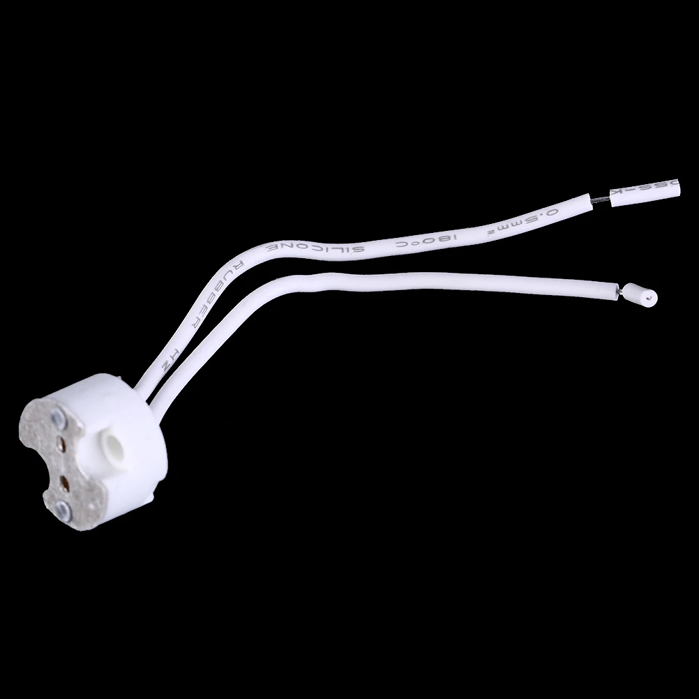 

5/10PCS For Halogen Ceramic Light Bulb Lamps Holder Base Wire Connector 10CM LED Strip Connector MR16 G5.3 MR11 G4 Socket