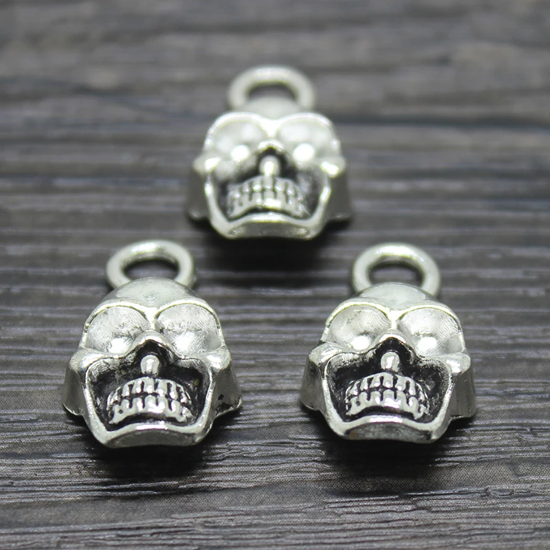 10 шт./лот 13*24 мм Античные Позолоченные Подвески черепа|lot pendants|pendant charmspendant skull |